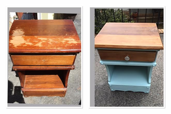 old tired night stand gets a new look , bedroom ideas, chalk paint, painted furniture