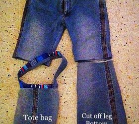 A Pair of Repurposed Jeans Totes