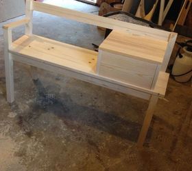 making my own vintage and finding my style diy telephone bench, diy, rustic furniture, woodworking projects