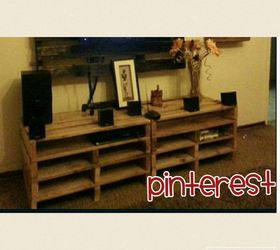 pallet tv stand, diy, entertainment rec rooms, pallet, woodworking projects