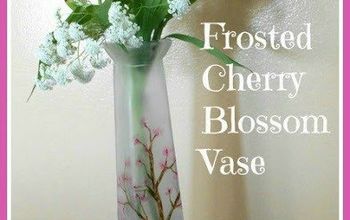 Frosted Cherry Blossoms Vase