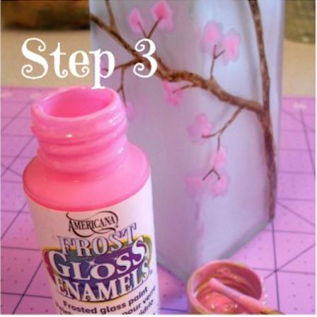 frosted cherry blossoms vase, container gardening, crafts, gardening, how to