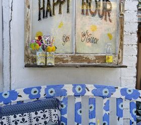 upcycled happy hour cocktail window, how to, painting, repurposing upcycling, window treatments, windows