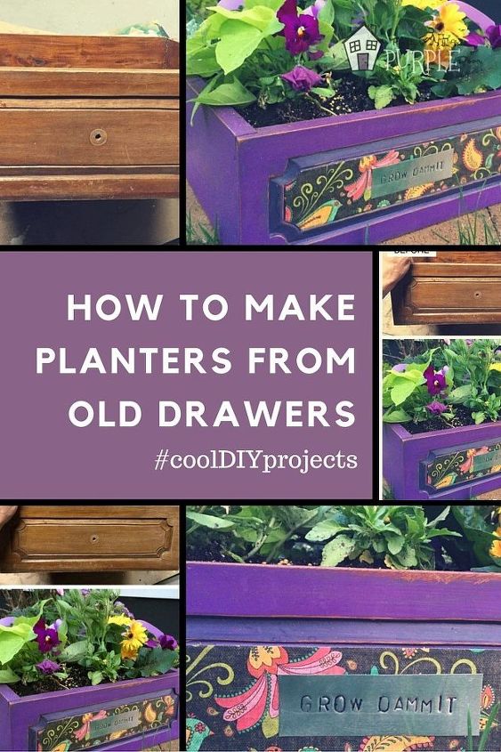 uma gaveta velha vira plantadora em 1 hora, Como fazer vasos de flores com caixotes velhos