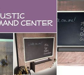 rustic diy command center, chalkboard paint, organizing, pallet, rustic furniture