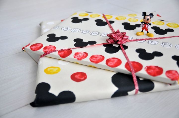 hand painted gift wrap, crafts