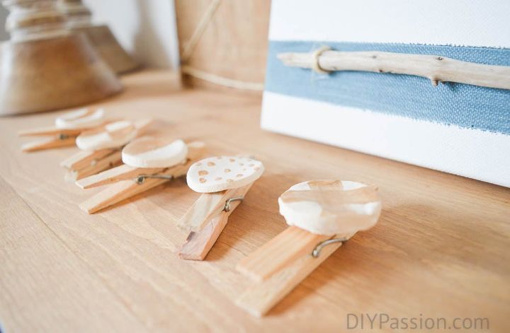 diy rustic photo display with air dry clay, crafts