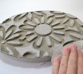 diy embossed stepping stones, concrete masonry, gardening, outdoor living