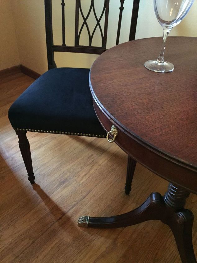 restaurando sin pintura una mesa de caoba de 15 dlares ms dos sillas regency