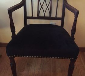 restoration of a 15 mahogany table plus two regency chairs, painted furniture, reupholster