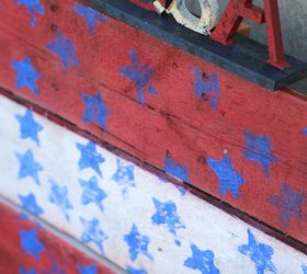i m just not over pallets yet cute 4th of july porch decor , crafts, pallet, seasonal holiday decor