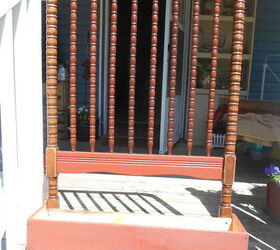 trellis end of crib planter box, fences, gardening, outdoor furniture, repurposing upcycling