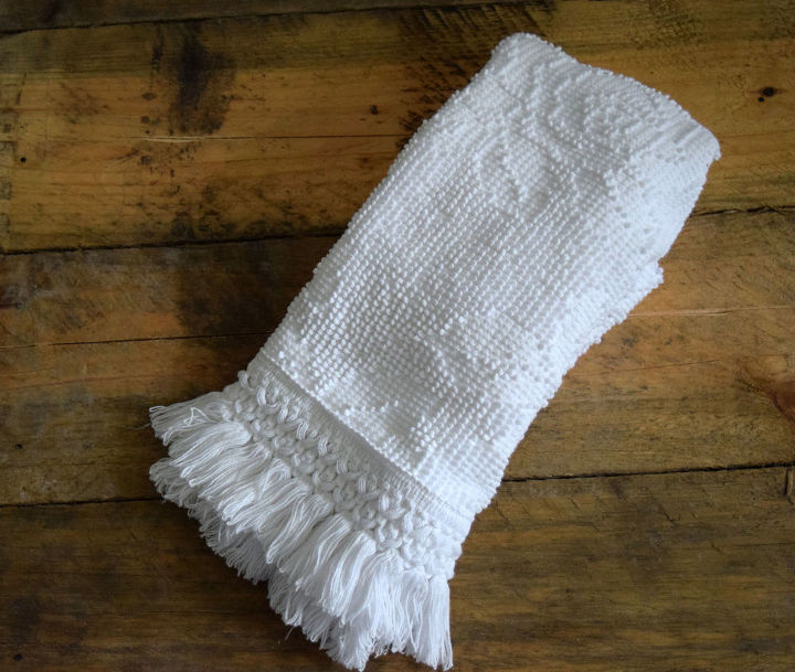 toallas de mano hechas con una colcha reciclada