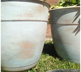 how to age plastic faux terra cotta flower pots, crafts, gardening, how to