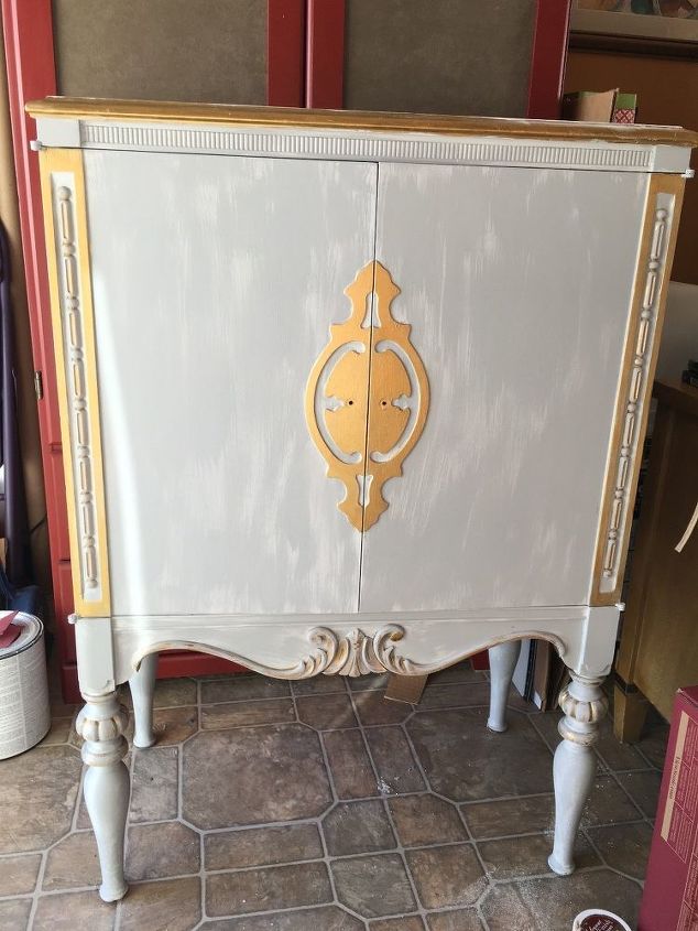 brunswick 1926 radio cabinet turned old world wine cabinet, painted furniture