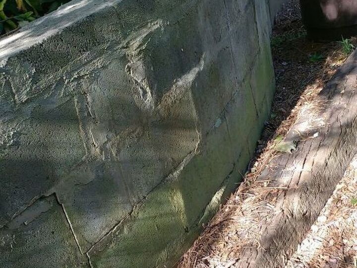 q i saw this photo of a painted fence and thought maybe i d do the same, concrete masonry, exterior home painting, painting