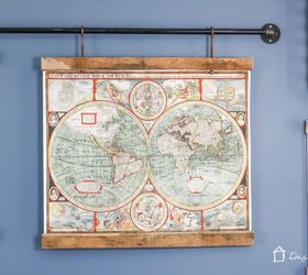 diy map art from old pallets, diy, pallet, wall decor