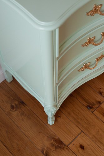french provincial dresser in mint, bedroom ideas, painted furniture