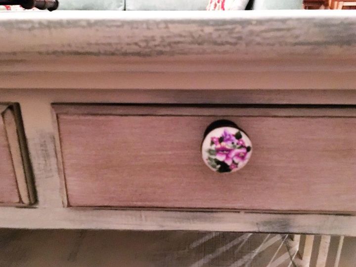 shabby chic coffee table, chalk paint, painted furniture, shabby chic, Super cool pulls from Etsy