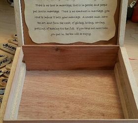 marriage box made from a cigar box, crafts, repurposing upcycling
