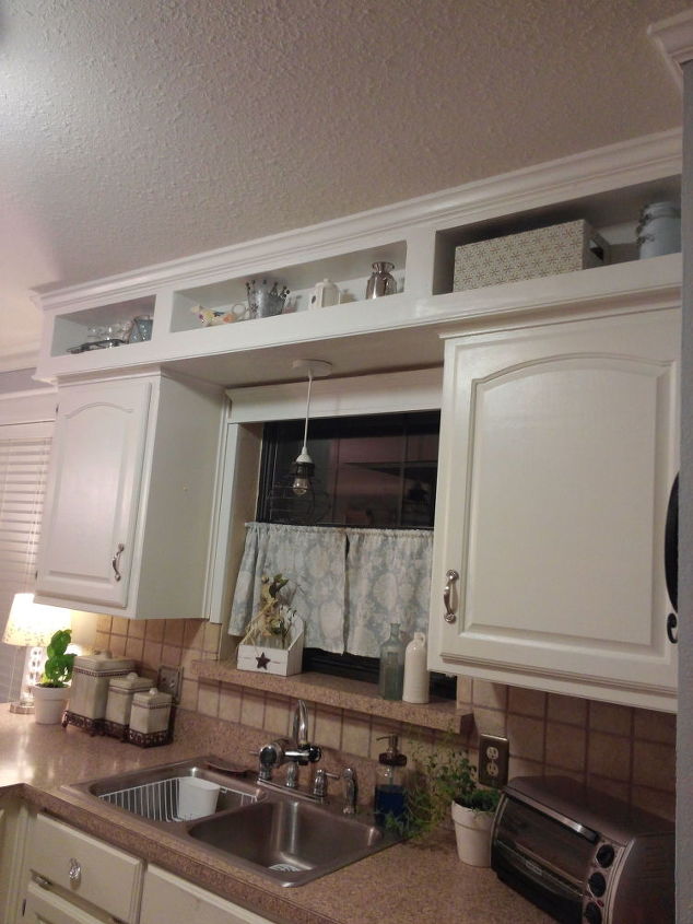 Remodelando la Casa: Adding Moldings to your Kitchen Cabinets Update!!! From Outdated Soffits to Usable Space | Hometalk