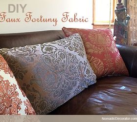 diy faux fortuny fabric, crafts, reupholster