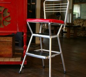 my grandma s costco step stool makeover , cleaning tips, painted furniture, reupholster