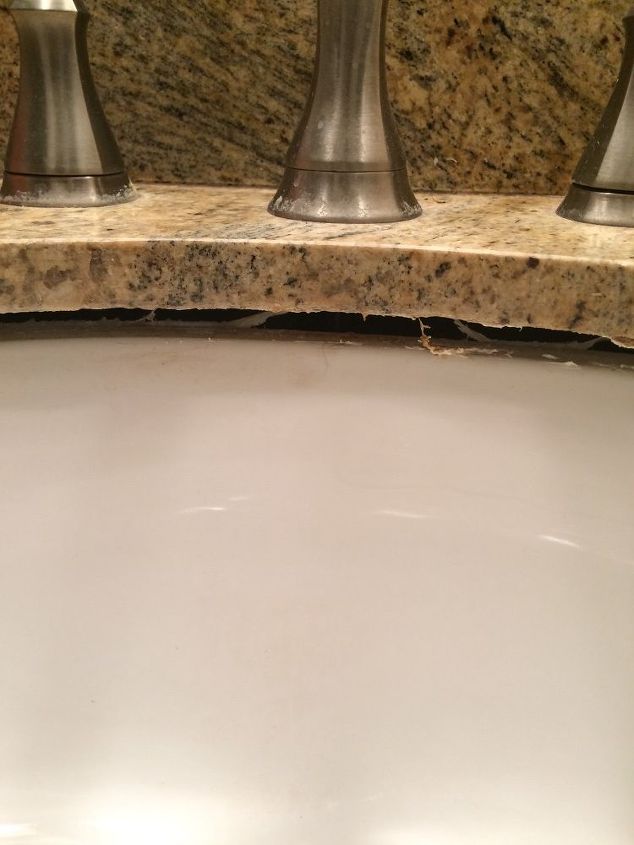 what can i do about my sink that separated from the countertop, Sink separated from granite countertop