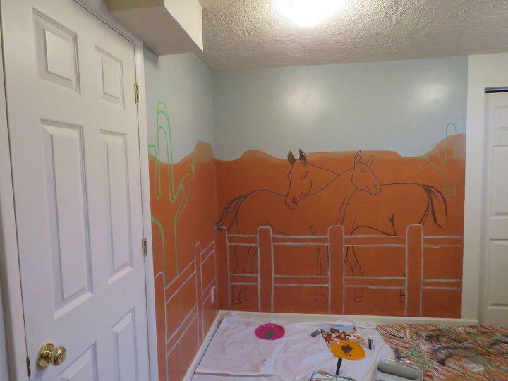 everyone needs a friend mural, bedroom ideas, painting