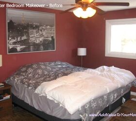 a glam master bedroom makeover, bedroom ideas, home improvement, home maintenance repairs, Adated Master Bedroom awaiting its makeover