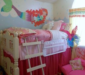 Girls Mermaid Room Makeover Hometalk   Girls Mermaid Room Make Over  Bedroom Ideas Painting 