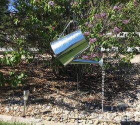 watering can yard decor, crafts, gardening, outdoor living
