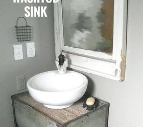 fixer upper style washbasin sink, bathroom ideas, diy, painted furniture, repurposing upcycling