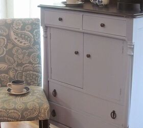 antique gentlemen s cabinet turned coffee station, kitchen design, painted furniture, storage ideas