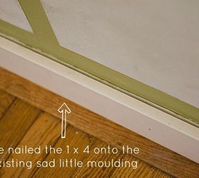 9 tricks to turn builder grade baseboards into custom made beauties, Nail over large wood boards for a chunky look