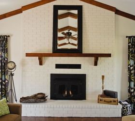 how to paint a dated brick fireplace, concrete masonry, fireplaces mantels, how to, painting