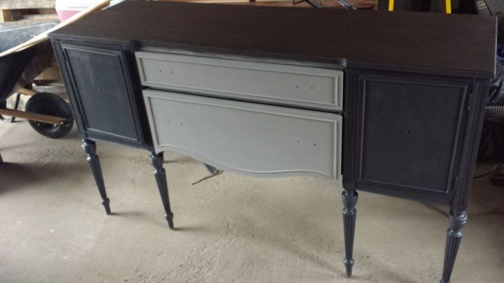 charcoal grey mahogany sideboard, painted furniture