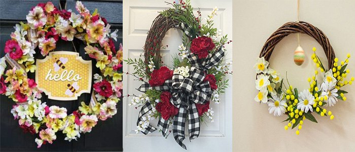 give an eye catching look to your room using wreaths in spring, crafts, wreaths, Hang a Wreath over a Plaque