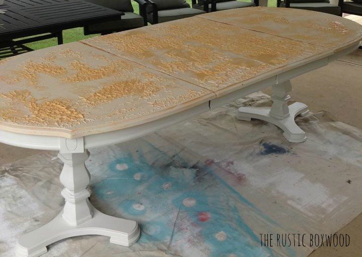 vintage dining table and cane chairs transformation, painted furniture