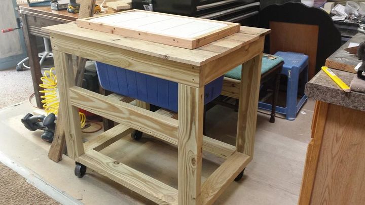 our version of a rustic cooler, diy, outdoor furniture, outdoor living, rustic furniture, woodworking projects
