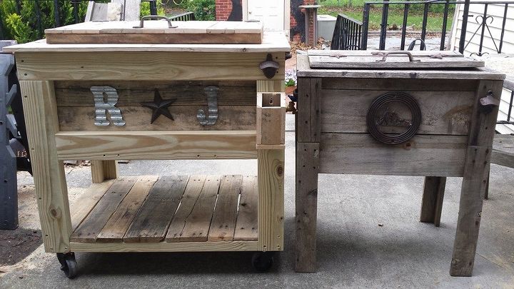 our version of a rustic cooler, diy, outdoor furniture, outdoor living, rustic furniture, woodworking projects