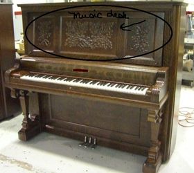 recycle coffee mug holder from vintage piano music desk, painted furniture, repurposing upcycling, wall decor
