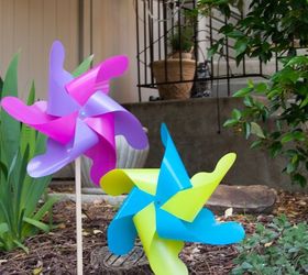 easy diy giant outdoor pinwheels, crafts, gardening, outdoor living