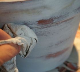 how to age a terra cotta pot with chalky finish paint, container gardening, crafts, gardening