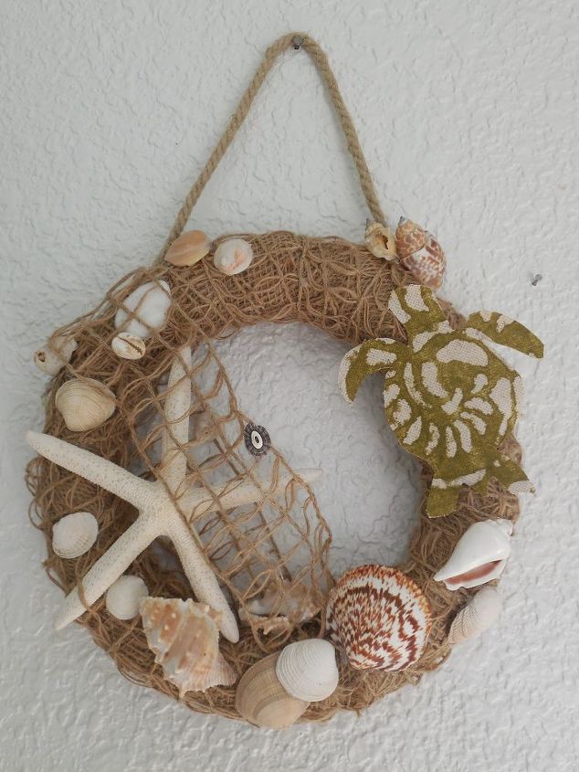 starfish wreath, crafts, how to, wreaths