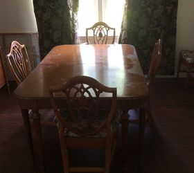 how to find out the value of antique furniture, Dining room table and chairs