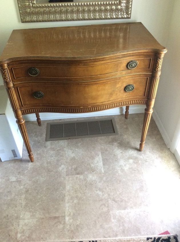 how to find out the value of antique furniture, Side board top shows wear and tear
