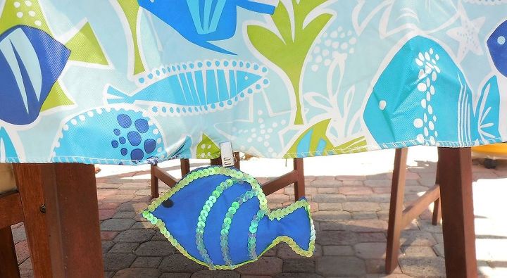 fish tablecloth clip, crafts, how to, outdoor living