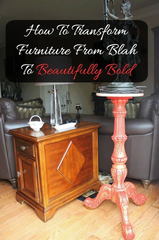 how to transform furniture from blah to beautifully bold, painted furniture, shabby chic