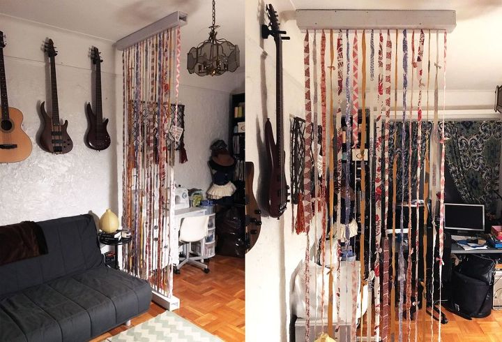 suspended fabric wall room divider